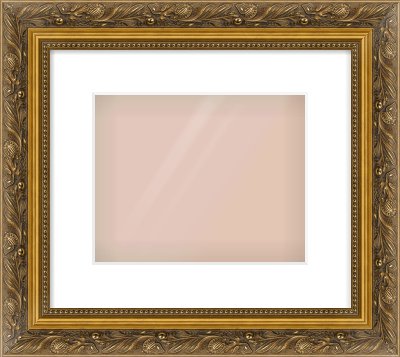 Gold Scoop Frame for 10 × 8in artwork, with Smooth White Single Mount