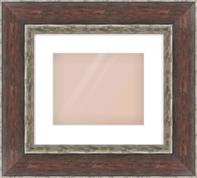 Brown Reverse Frame for 10 × 8in artwork, with Smooth White Single Mount