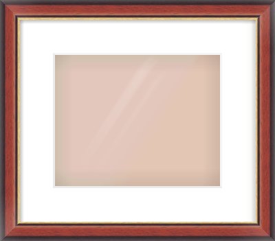 Brown Cushion Frame for 10 × 8in artwork, with Smooth White Single Mount