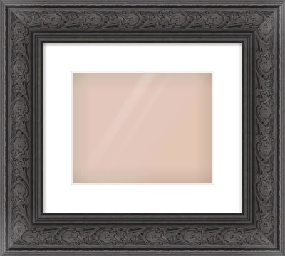 Black Spoon Frame for 10 × 8in artwork, with Smooth White Single Mount