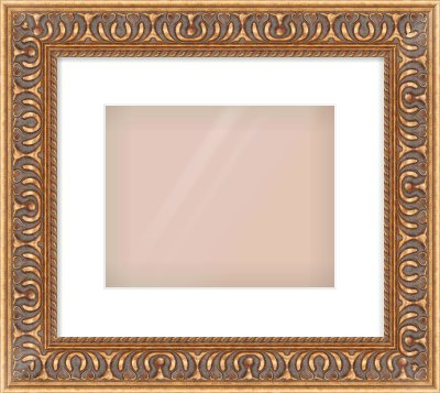 Gold Reverse Frame for 10 × 8in artwork, with Smooth White Single Mount