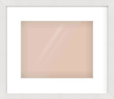 White Flat Frame for 10 × 8in artwork, with Smooth White Single Mount