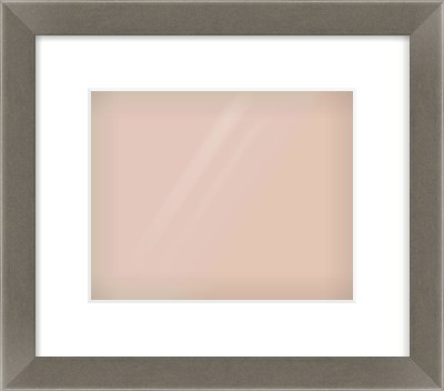 Pewter Flat Frame for 10 × 8in artwork, with Smooth White Single Mount