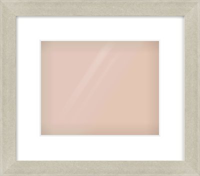 Silver Flat Frame for 10 × 8in artwork, with Smooth White Single Mount