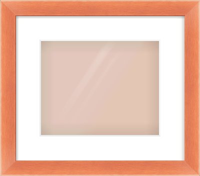 Bronze Flat Frame for 10 × 8in artwork, with Smooth White Single Mount
