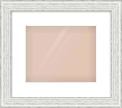 Silver Foil Flat Frame for 10 × 8in artwork, with Smooth White Single Mount