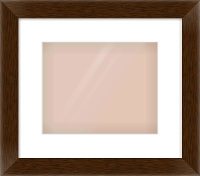 Wenge Flat Frame for 10 × 8in artwork, with Smooth White Single Mount