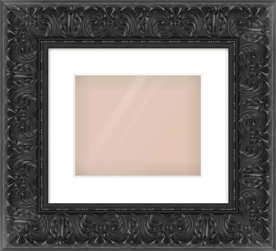 Black Scoop Frame for 10 × 8in artwork, with Smooth White Single Mount