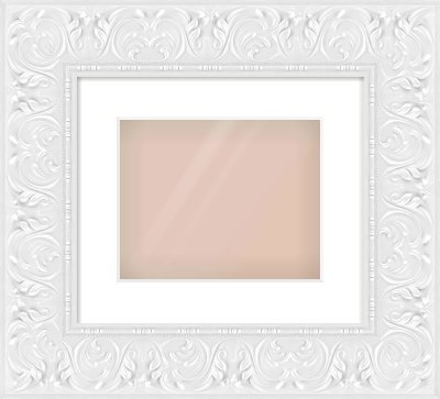 White Scoop Frame for 10 × 8in artwork, with Smooth White Single Mount