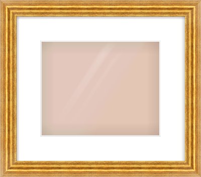 Gold Reverse Frame for 10 × 8in artwork, with Smooth White Single Mount