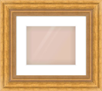Gold Reverse Frame for 10 × 8in artwork, with Smooth White Single Mount
