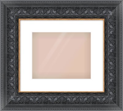 Black Reverse Frame for 10 × 8in artwork, with Smooth White Single Mount