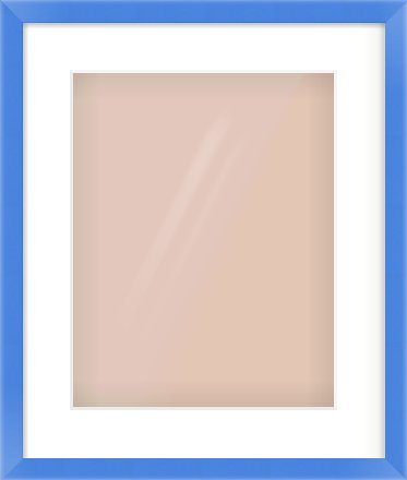 Light Blue Paint Flat Frame for 11 × 14in artwork, with Smooth White Single Mount