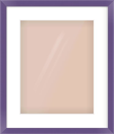 Purple Paint Flat Frame for 11 × 14in artwork, with Smooth White Single Mount