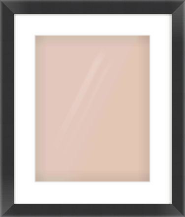 Black Flat Frame for 11 × 14in artwork, with Smooth White Single Mount