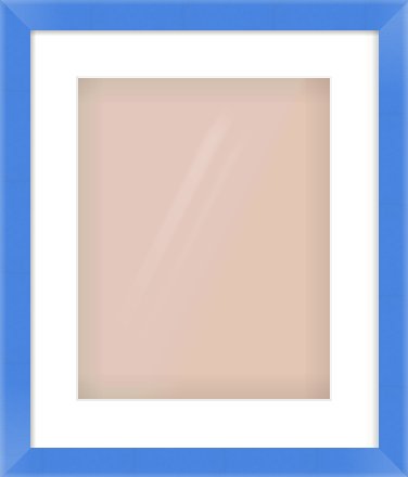 Light Blue Paint Flat Frame for 11 × 14in artwork, with Smooth White Single Mount