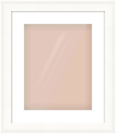 White Spoon Frame for 11 × 14in artwork, with Smooth White Single Mount