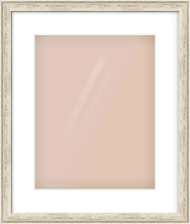 Champagne Silver with Black Sides Cushion Frame for 11 × 14in artwork, with Smooth White Single Mount