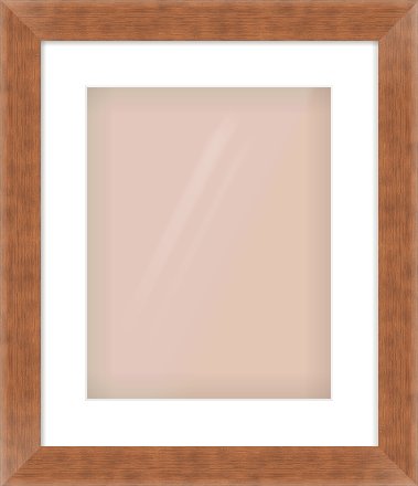Bronze Flat Frame for 11 × 14in artwork, with Smooth White Single Mount