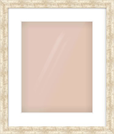 Silver Flat Frame for 11 × 14in artwork, with Smooth White Single Mount