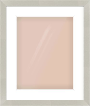 Grey Flat Frame for 11 × 14in artwork, with Smooth White Single Mount