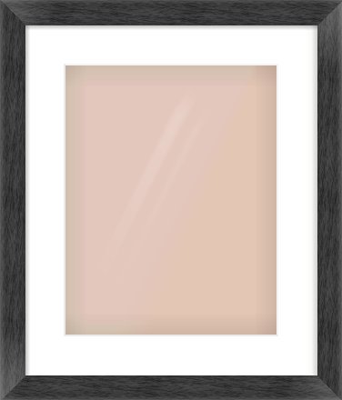 Black Flat Frame for 11 × 14in artwork, with Smooth White Single Mount