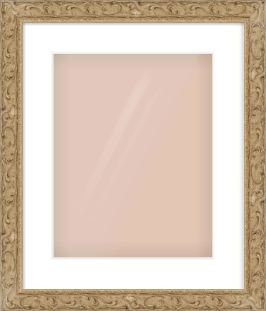 Light Brown Decorative Frame for 11 × 14in artwork, with Smooth White Single Mount