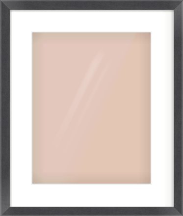 Black Flat Frame for 11 × 14in artwork, with Smooth White Single Mount