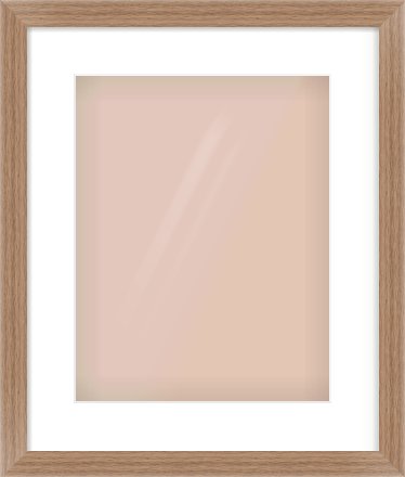Walnut Flat Frame for 11 × 14in artwork, with Smooth White Single Mount