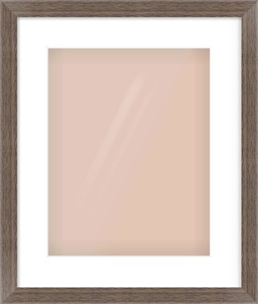 Dark Walnut Flat Frame for 11 × 14in artwork, with Smooth White Single Mount