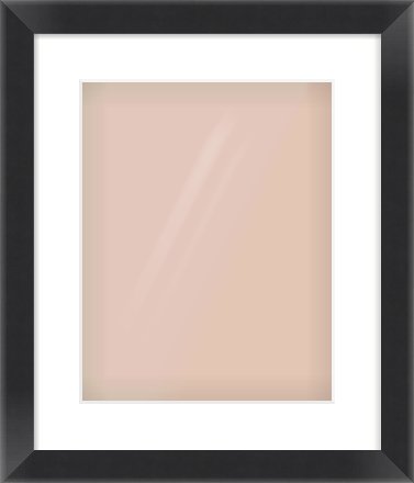 Black Flat Frame for 11 × 14in artwork, with Smooth White Single Mount