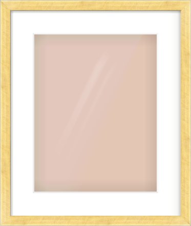 Brushed Gold with Black Sides Flat Frame for 11 × 14in artwork, with Smooth White Single Mount