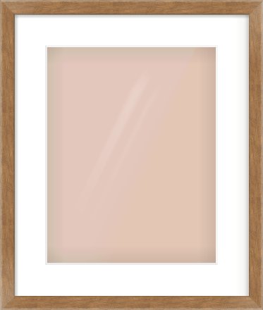 Brushed Bronze with Black Sides Flat Frame for 11 × 14in artwork, with Smooth White Single Mount