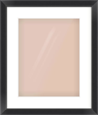 Black Angle Frame for 11 × 14in artwork, with Smooth White Single Mount