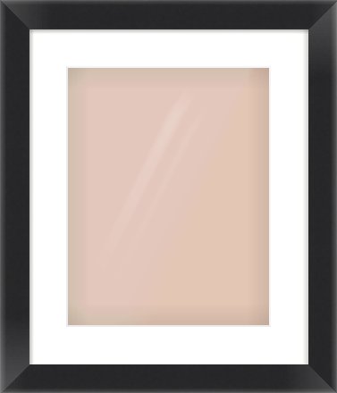Black Flat Frame for 11 × 14in artwork, with Smooth White Single Mount