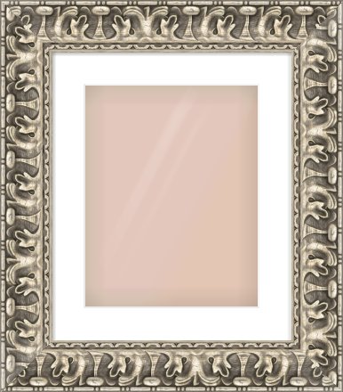 Silver Reverse Frame for 11 × 14in artwork, with Smooth White Single Mount