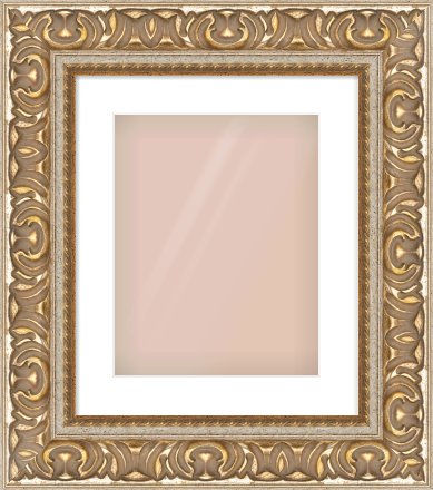 Silver / Gold Reverse Frame for 11 × 14in artwork, with Smooth White Single Mount