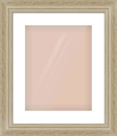 Ivory Scoop Frame for 11 × 14in artwork, with Smooth White Single Mount