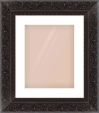 Black Reverse Frame for 11 × 14in artwork, with Smooth White Single Mount