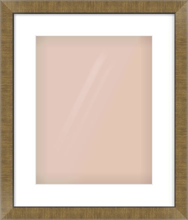 Bronze Flat Frame for 11 × 14in artwork, with Smooth White Single Mount