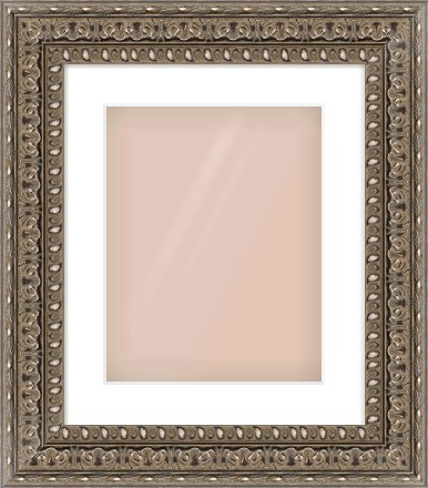 Silver Reverse Frame for 11 × 14in artwork, with Smooth White Single Mount
