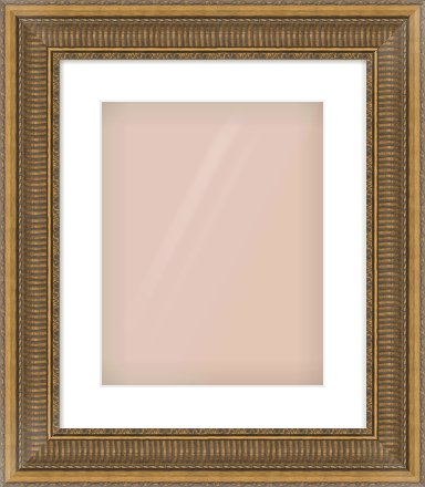 Gold Scoop Frame for 11 × 14in artwork, with Smooth White Single Mount