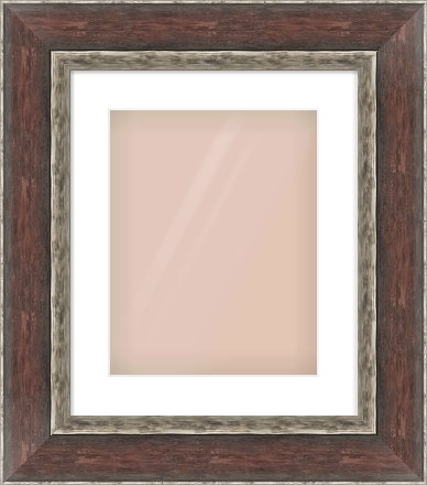 Brown Reverse Frame for 11 × 14in artwork, with Smooth White Single Mount