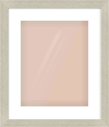Silver Flat Frame for 11 × 14in artwork, with Smooth White Single Mount