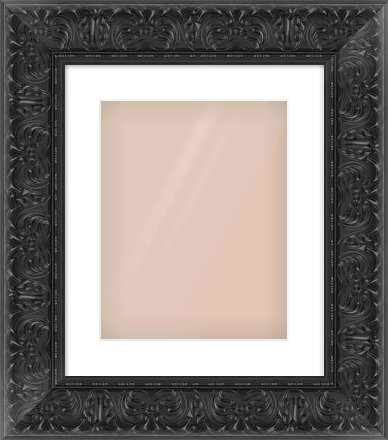 Black Scoop Frame for 11 × 14in artwork, with Smooth White Single Mount
