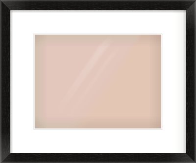 Black Wood Grain Flat Frame for 28 × 21cm artwork, with Smooth White Single Mount