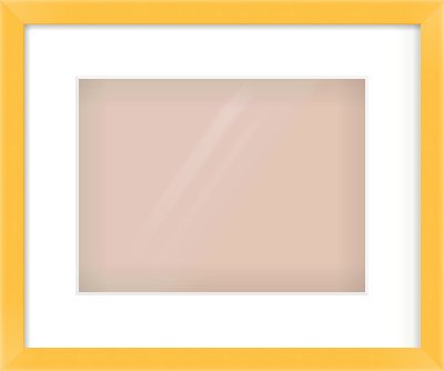 Yellow Paint Flat Frame for 28 × 21cm artwork, with Smooth White Single Mount