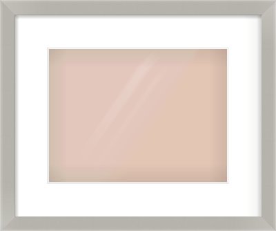 Grey Flat Frame for 28 × 21cm artwork, with Smooth White Single Mount