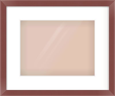 Maroon Paint Flat Frame for 28 × 21cm artwork, with Smooth White Single Mount
