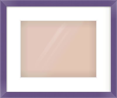 Purple Paint Flat Frame for 28 × 21cm artwork, with Smooth White Single Mount